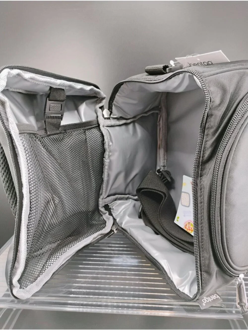 Bentgo Deluxe Insulated Lunch Bag Black W/ Adjustable Strap BPA-Free
